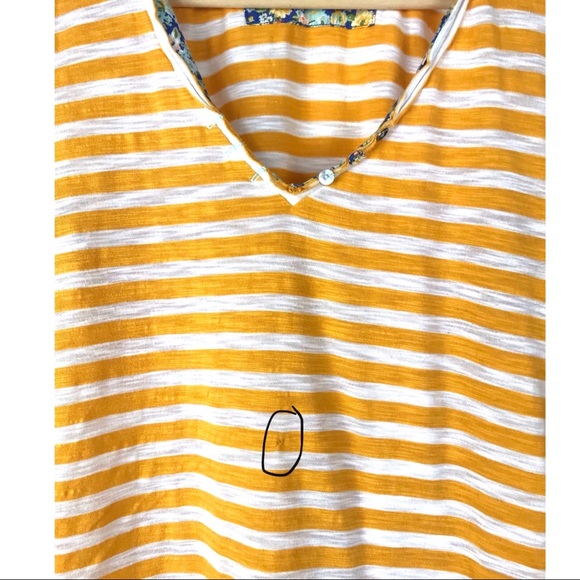 Little yellow button top stripe sleeve embroidered - Picture 6 of 8